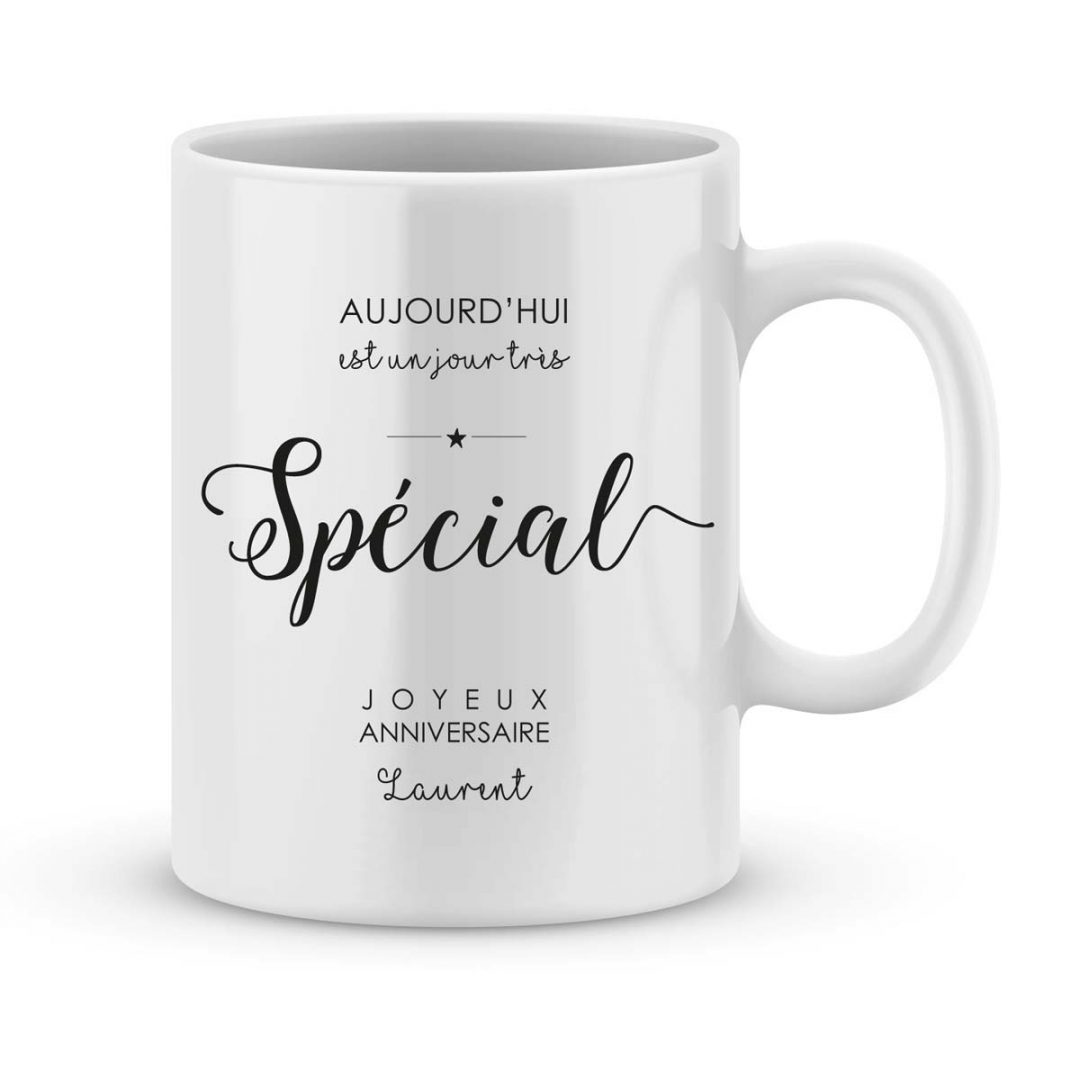 Mug Personnalisé Avec Un Prénom Anniversaire Spécial La Boite à Mug 