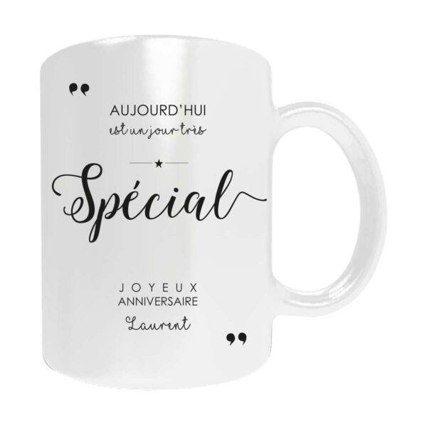 Mug personnalisé avec un prénom anniversaire spécial