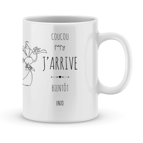 Mug personnalisé avec un prénom coucou papy