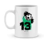 Mug personnalisé avec un prénom foot saint etienne