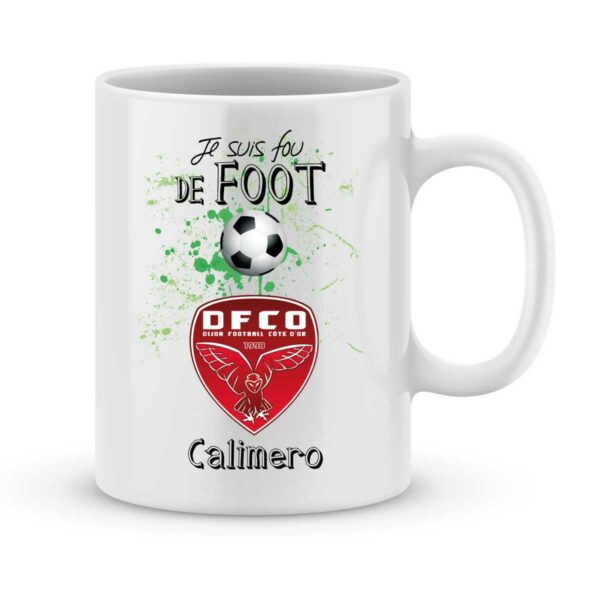 Mug personnalisé avec un prénom foot Dijon