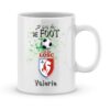 Mug personnalisé avec un prénom foot Lille