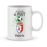 Mug personnalisé avec un prénom foot Lille