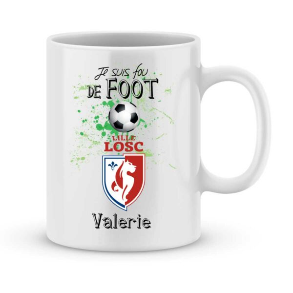 Mug personnalisé avec un prénom foot Lille