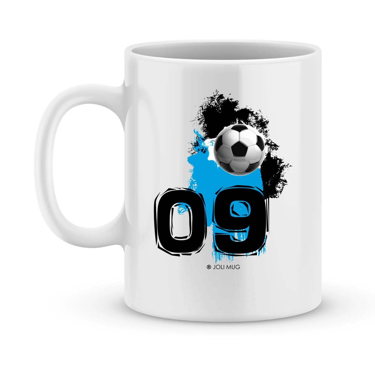 Mug foot football OM cadeau personnalisé avec un prénom olympique de  Marseille -  France