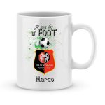 Mug personnalisé avec un prénom foot Rennes