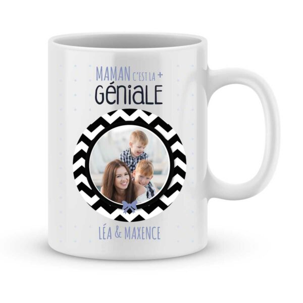 Mug personnalisé avec prénom et photo maman c'est la plus géniale