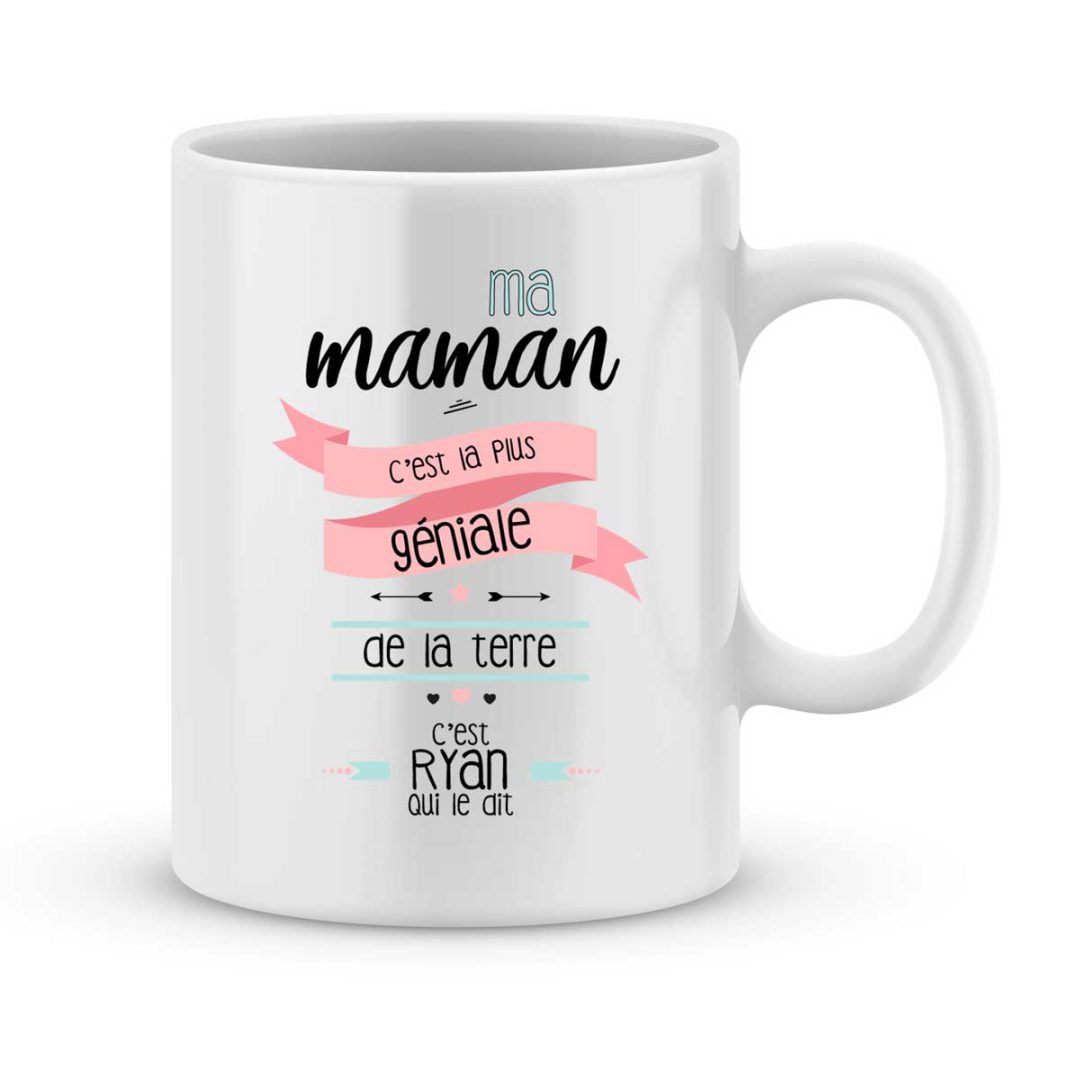 Mug Personnalisé Avec Un Prénom Maman Carrément Géniale De Mon Fils