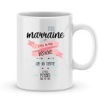 Mug personnalisé avec un prénom ma marraine est géniale