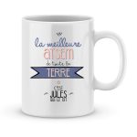 Mug personnalisé avec un prénom meilleure atsem de la terre