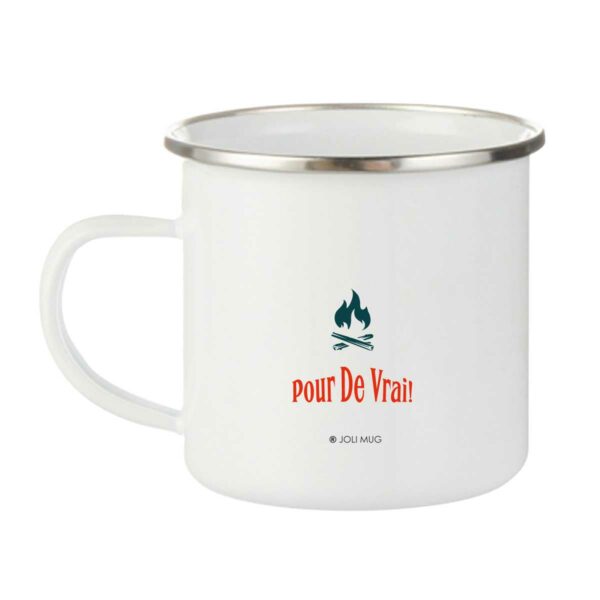 Tasse personnalisée émaillée papa campeur