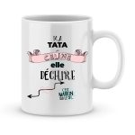 Mug personnalisé avec un prénom ma tata elle déchire