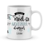 Cadeau papa. Mug personnalisé prénom joyeux noël papa