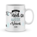 Cadeau maître. Mug personnalisé prénom joyeux noël maître