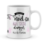 Cadeau tata. Mug personnalisé prénom joyeux noël tata