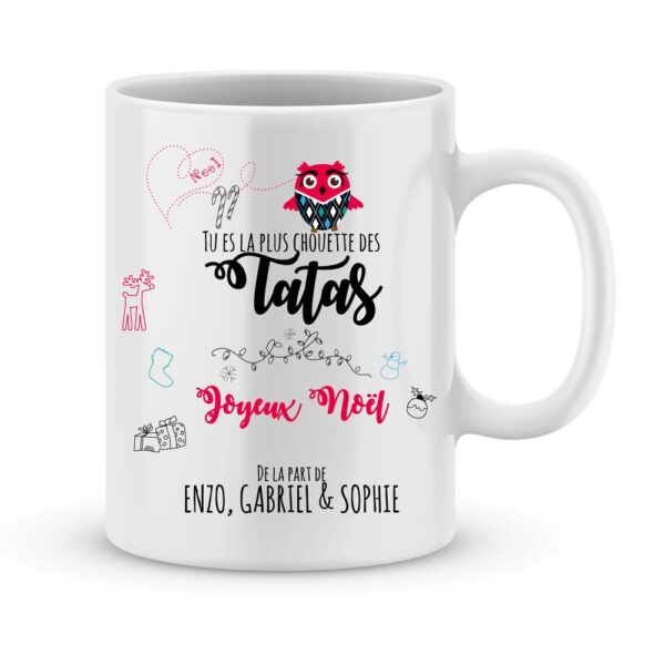 Cadeau noël tata. Mug personnalisé joyeux noël