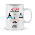 Cadeau papa. Mug personnalisé joyeux noël mon papa