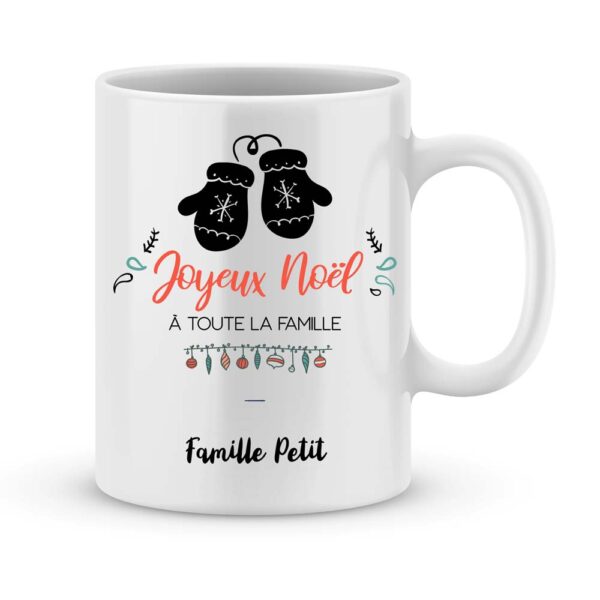 Cadeau personnalisé. Mug joyeux noël et meilleurs voeux