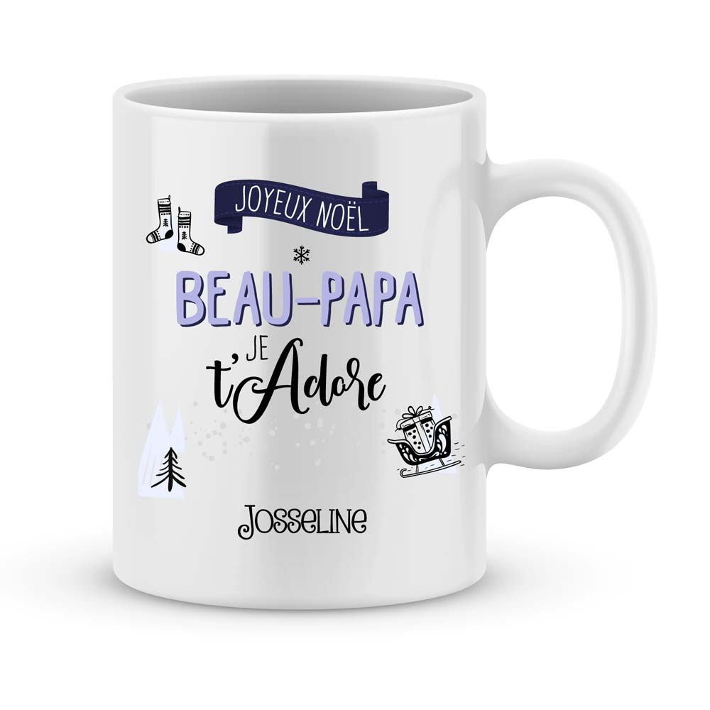 Tasse Mug Cadeau Beau Père- Beau Papa en Or - Idée Originale