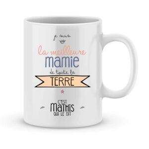 Cadeau mamie - Mug personnalisé meilleure mamie