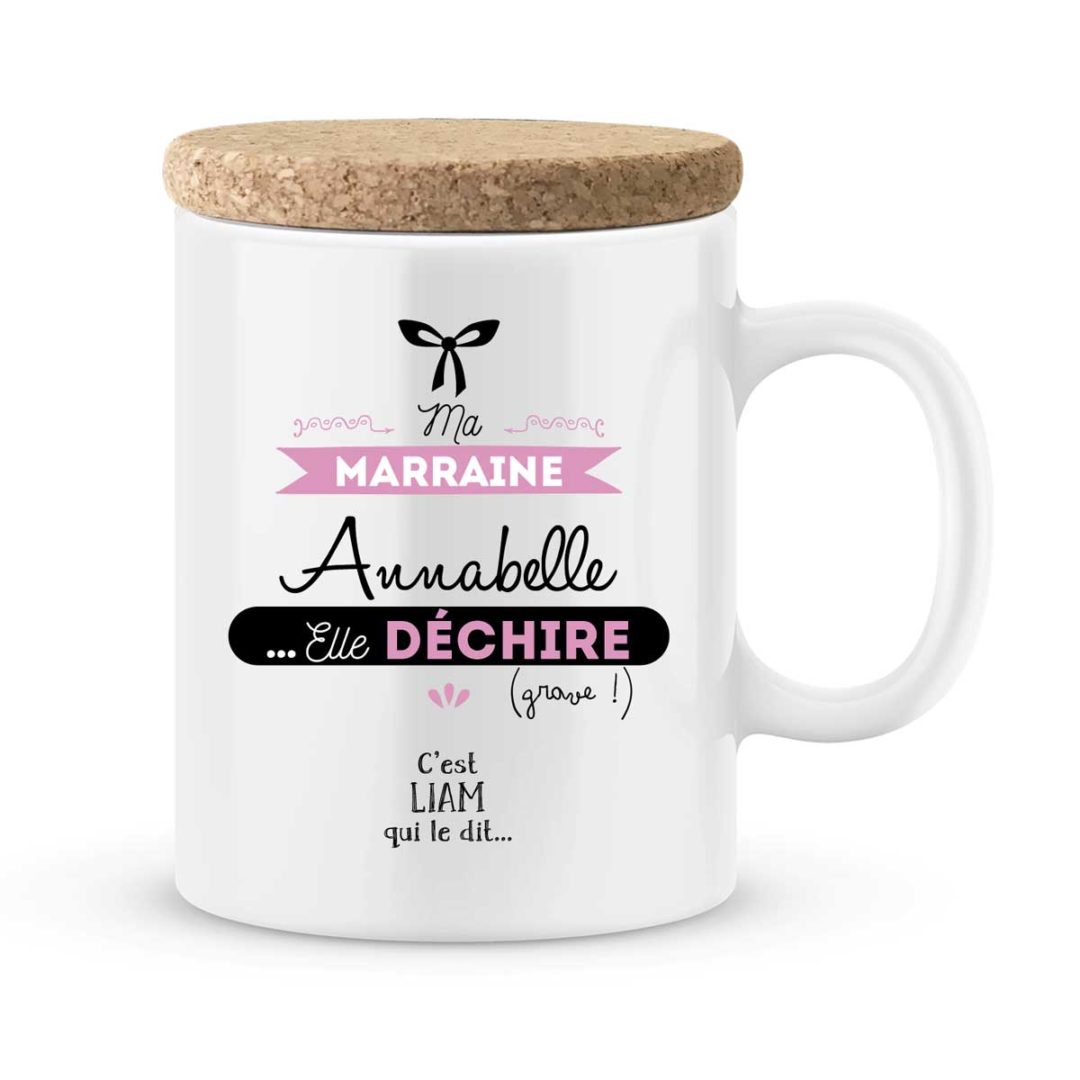  Cadeau marraine  Mug personnalis  pr nom marraine  qui 