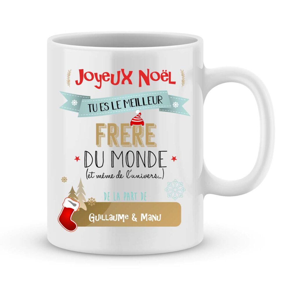 Cadeau noël frère. Cadeau original et pas cher personnalisé.