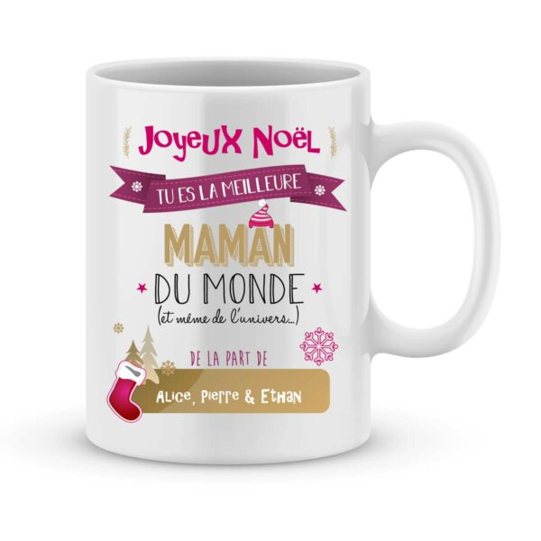 Mug Maman Noël Personnalisé - Cadeau Plus