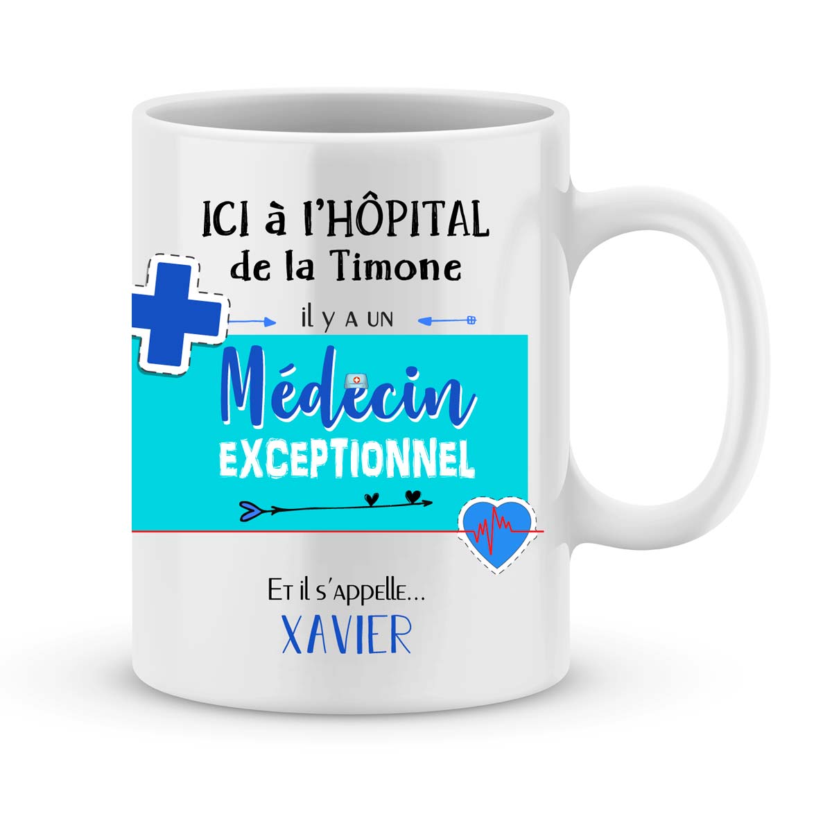 Tasse Mug - Le Meilleur Médecin Licorne - Idée Cadeau Homme Humour Docteur  Soignant Collègue de Travail Médical