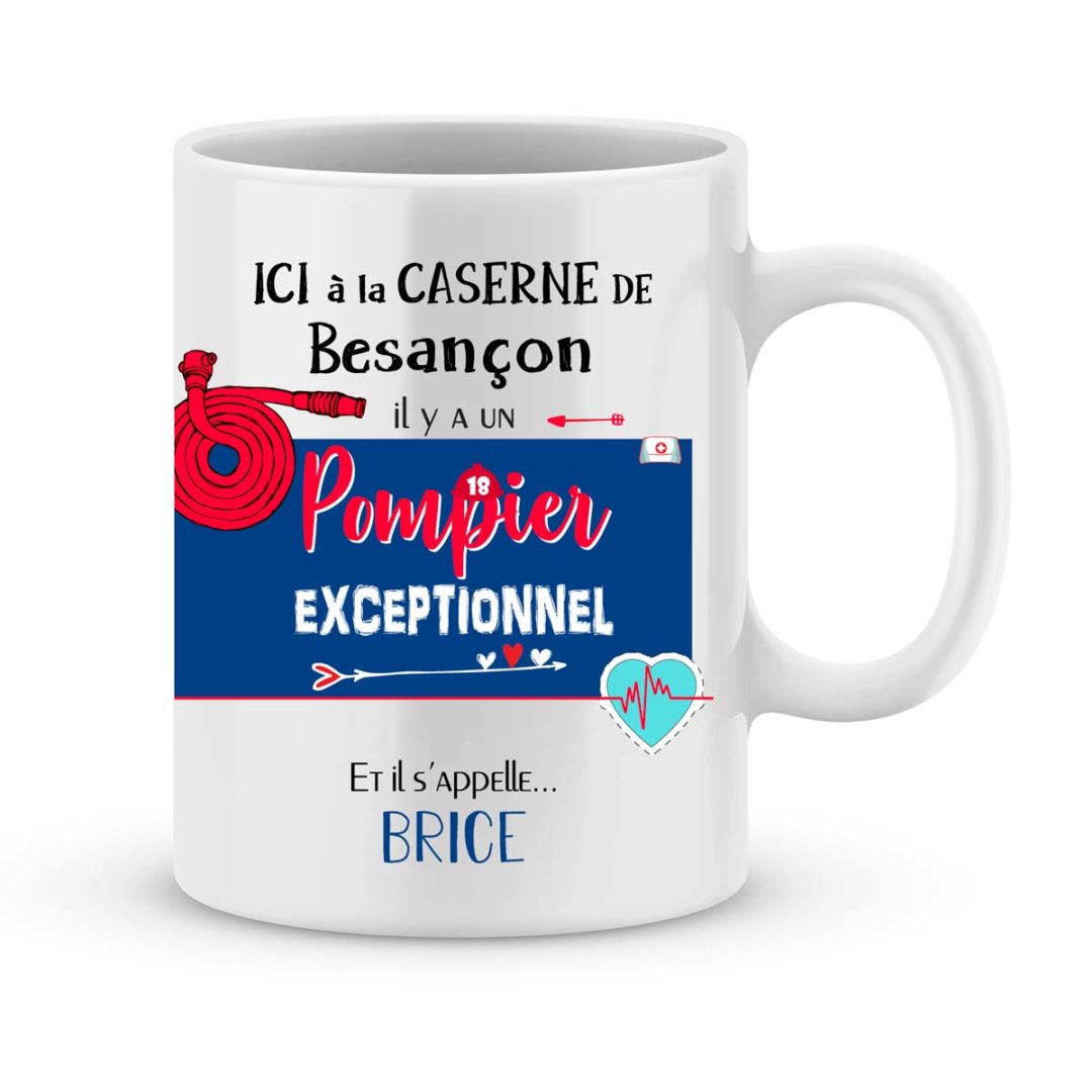 Cadeau pompier mug personnalisé pompier exceptionnel Joli Mug