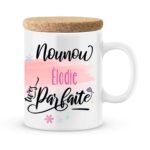 Cadeau nounou. Mug personnalisé prénoms nounou tu es parfaite