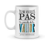 Mug personnalisé joyeux anniversaire prendre valeur