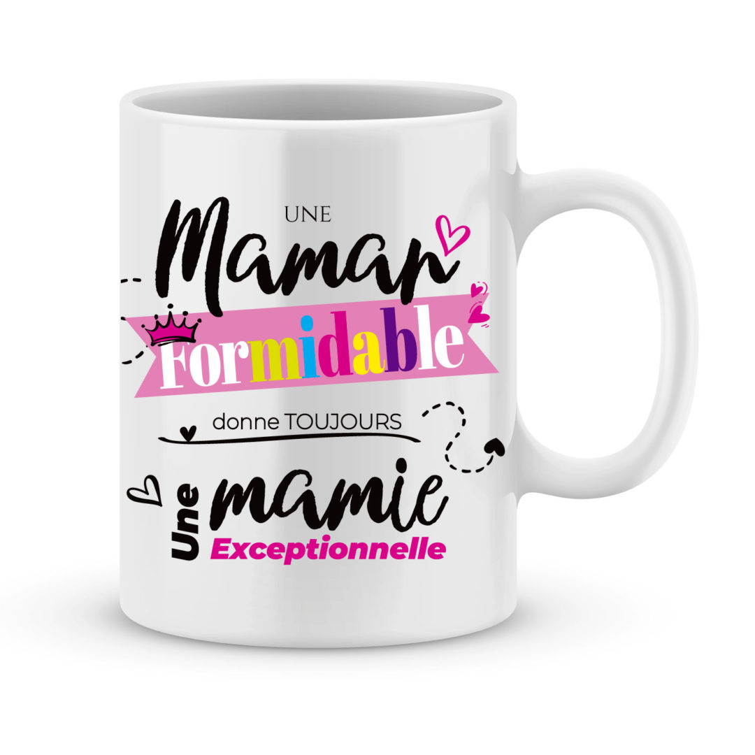 Mug Mamie Personnalisé Haute Qualité Imprimé En France Joli Mug 