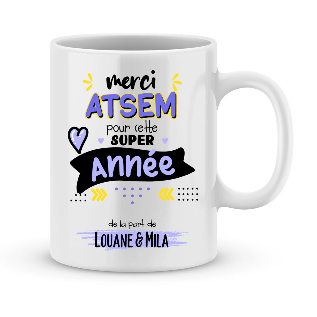 Cadeau Atsem Mug Personnalisé Avec Prénom Sur Jolimug 