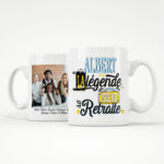 Mug cadeau départ en retraite - Mug personnalisé la légende prend sa retraite