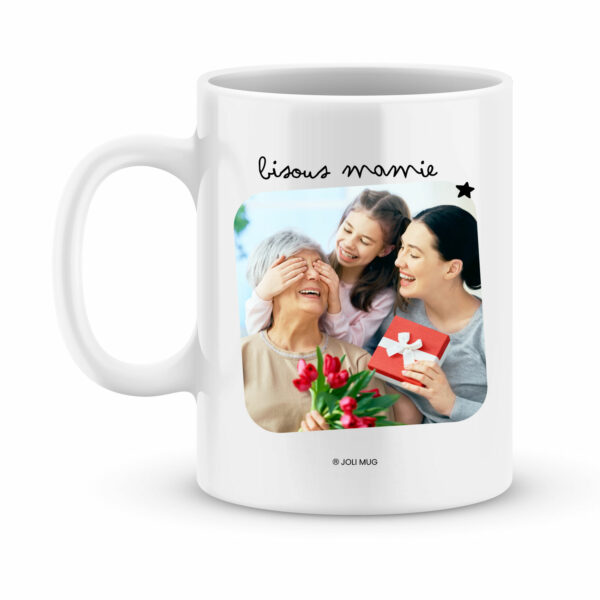 Cadeaux mamie - Mug personnalisé chez mamie avec prénoms et photo
