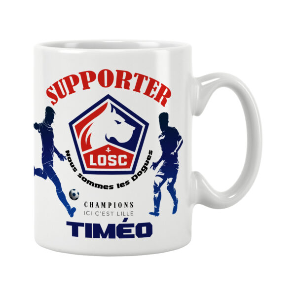 Mug Lille Foot Ligue 1 à personnaliser avec prénom et numéro