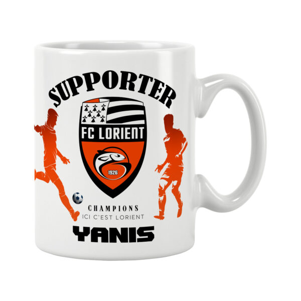 Mug Lorient Foot Ligue 1 à personnaliser avec prénom et numéro