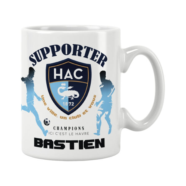 Mug Le Havre Foot Ligue 1 à personnaliser avec prénom et numéro