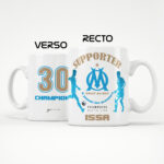 Mug Marseille OM Foot Ligue 1 à personnaliser avec prénom et numéro