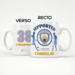 Mug Manchester City à personnaliser avec prénom et numéro