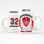 Mug Brest Foot Ligue 1 à personnaliser avec prénom et numéro