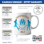 Mug Marseille OM Foot Ligue 1 à personnaliser avec prénom et numéro