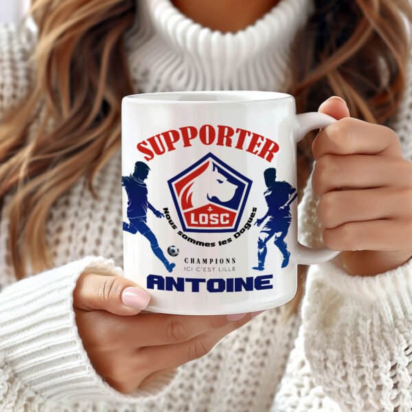 Mug Lille Foot Ligue 1 à personnaliser avec prénom et numéro