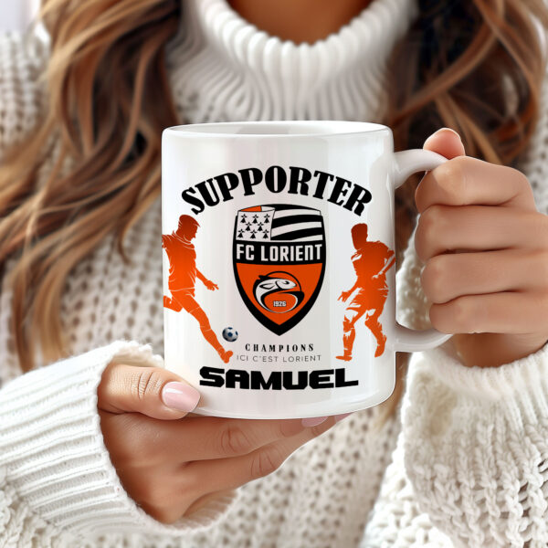 Mug Lorient Foot Ligue 1 à personnaliser avec prénom et numéro