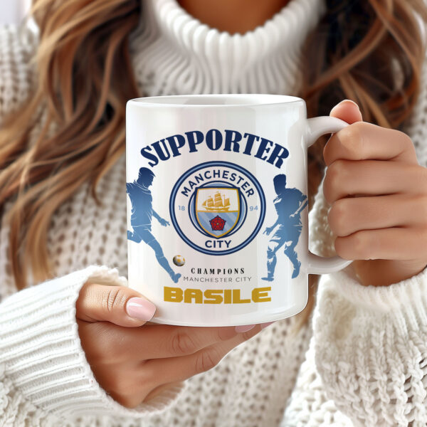 Mug Manchester City à personnaliser avec prénom et numéro