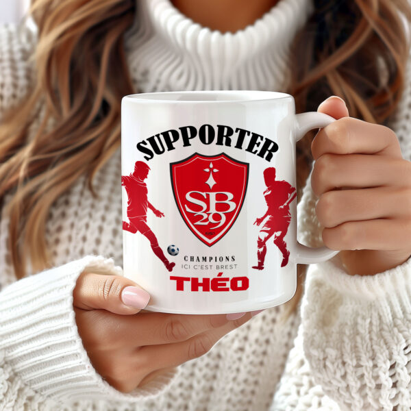 Mug Brest Foot Ligue 1 à personnaliser avec prénom et numéro