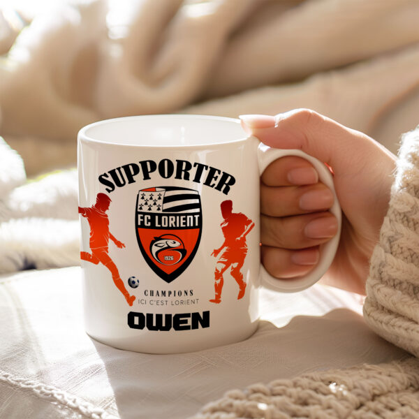 Mug Lorient Foot Ligue 1 à personnaliser avec prénom et numéro