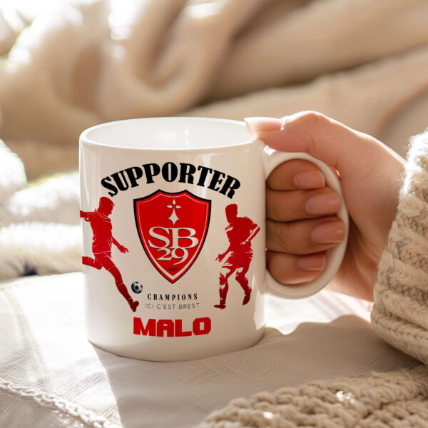 Mug Brest Foot Ligue 1 à personnaliser avec prénom et numéro