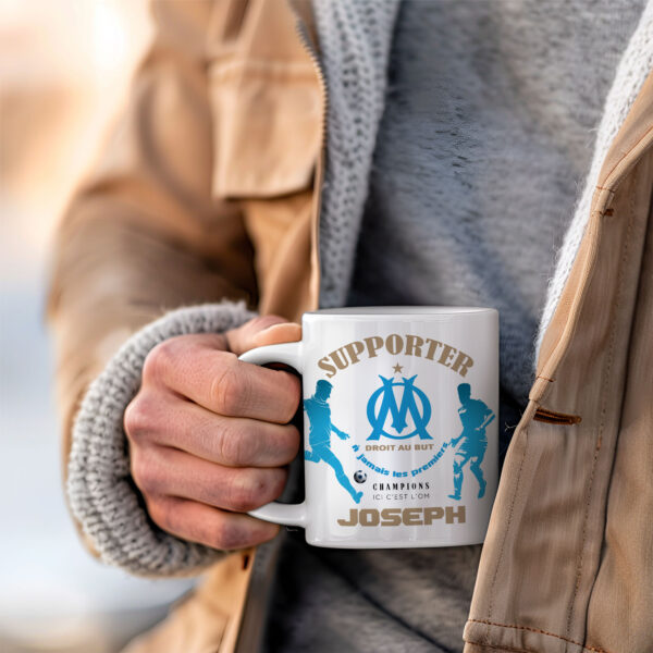 Mug Marseille OM Foot Ligue 1 à personnaliser avec prénom et numéro