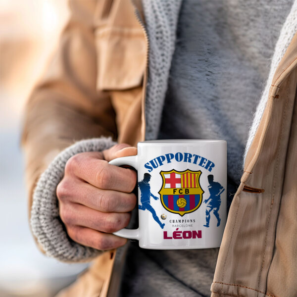 Mug FC Barcelone Foot Ligue 1 à personnaliser avec prénom et numéro